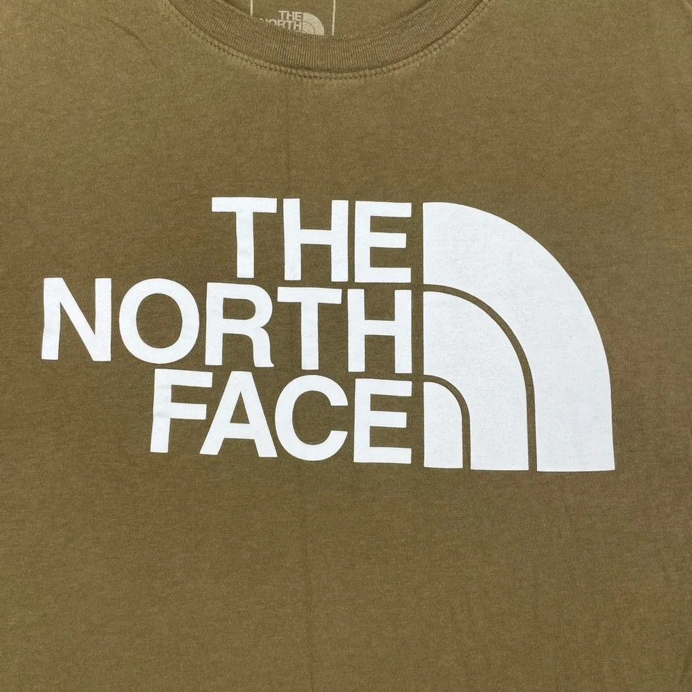 The North Face Half Dome Logo T-Shirt Mens Large Brown Short Sleeve Cotton